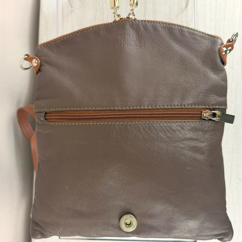 Vintage PONTI FIRENZE Brown Leather Crossbody Purse Bag Tassel Italy Travel